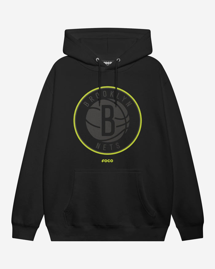 Brooklyn Nets Highlight Reel Hoodie FOCO Black/Volt S - FOCO.com