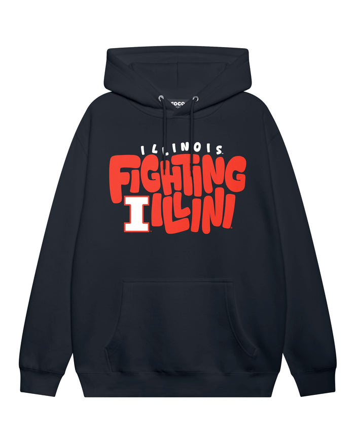 Illinois Fighting Illini Bubble Hoodie FOCO S - FOCO.com
