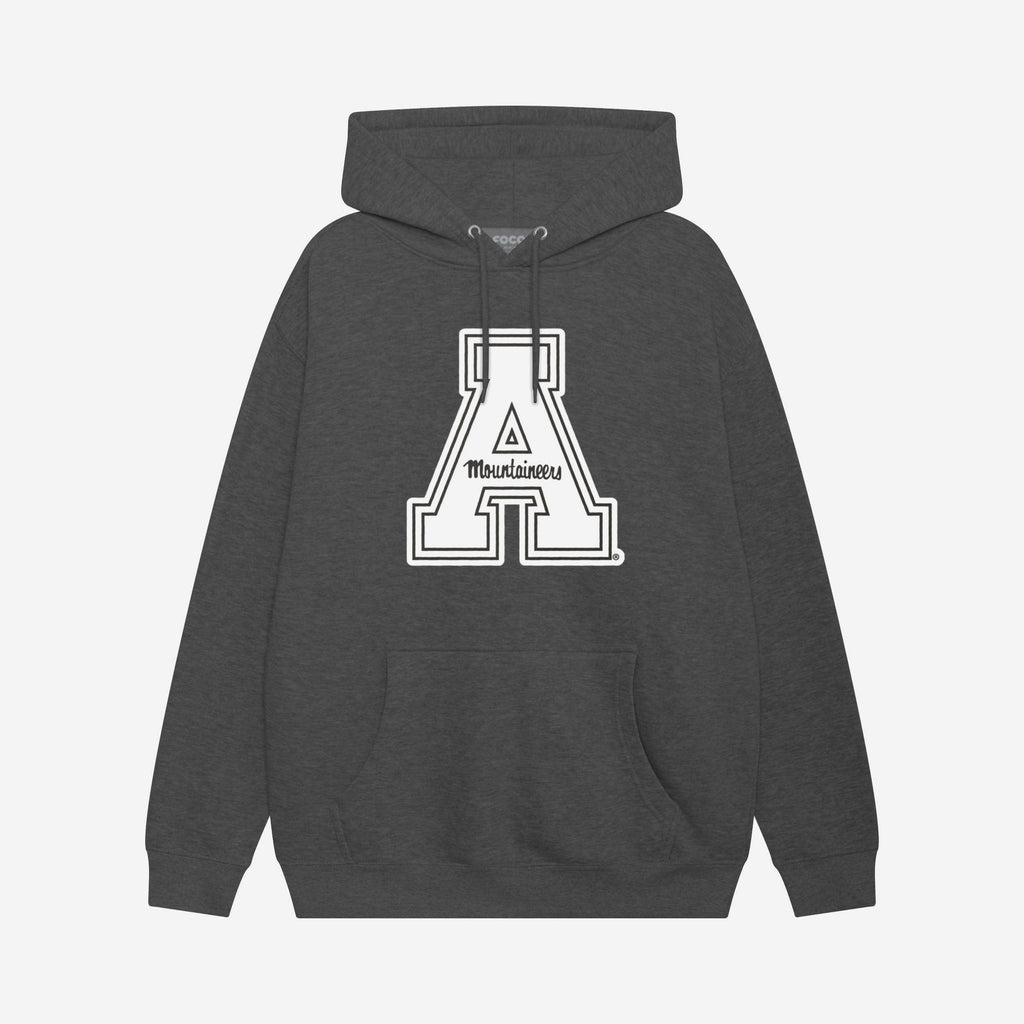 Appalachian State Mountaineers Black & White Primary Logo Hoodie FOCO S - FOCO.com