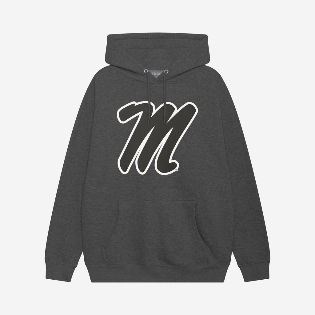 Ole Miss Rebels Black & White Primary Logo Hoodie FOCO S - FOCO.com