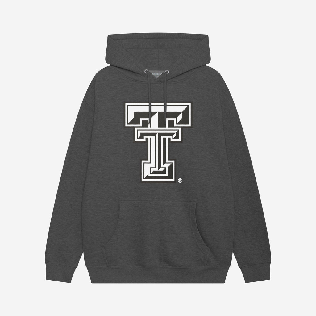 Texas Tech Red Raiders Black & White Primary Logo Hoodie FOCO S - FOCO.com