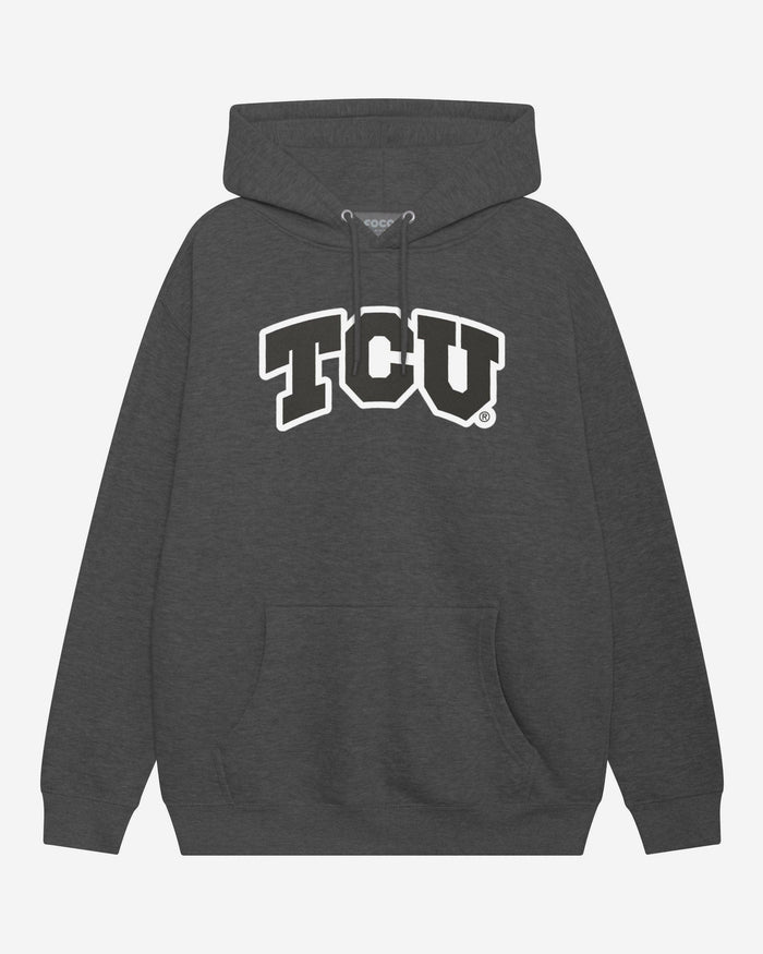TCU Horned Frogs Black & White Primary Logo Hoodie FOCO S - FOCO.com