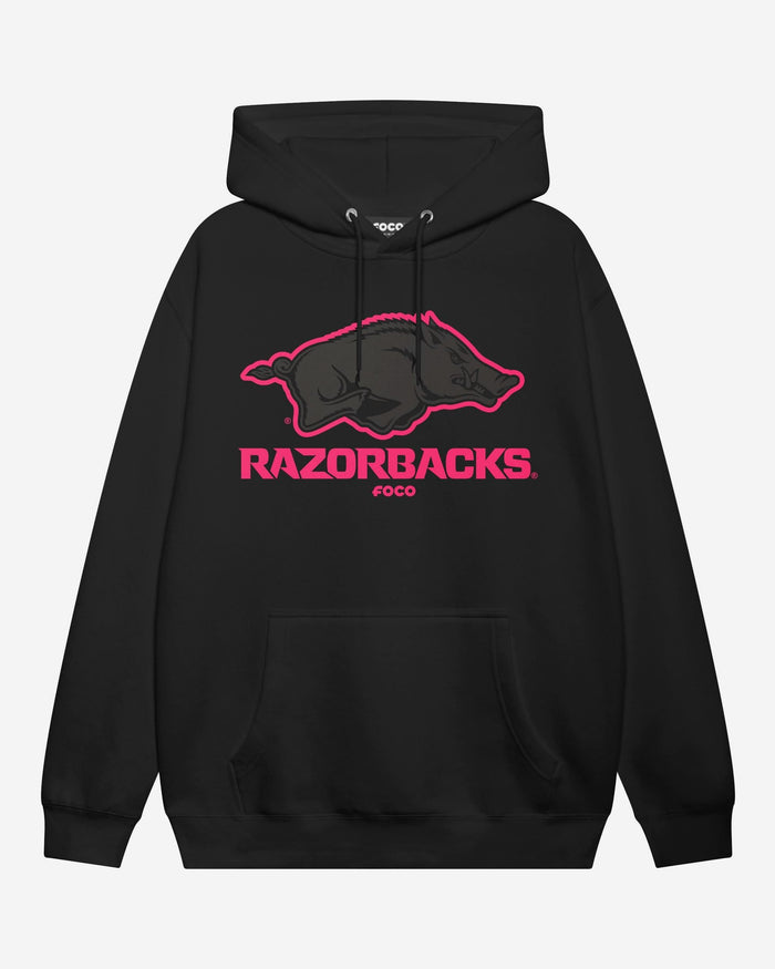 Arkansas Razorbacks Highlight Reel Hoodie FOCO Black/Neon Pink S - FOCO.com