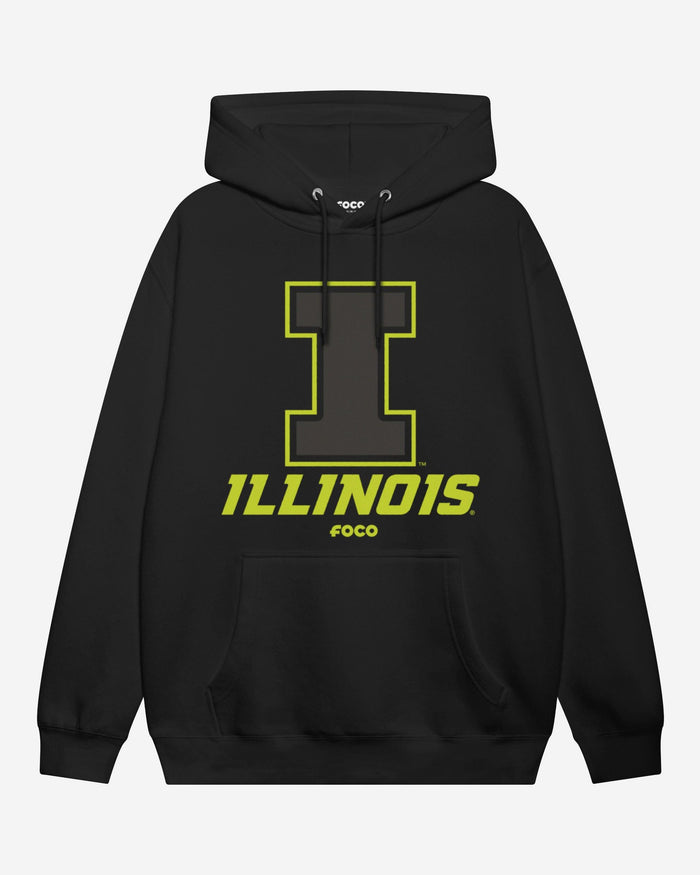 Illinois Fighting Illini Highlight Reel Hoodie FOCO Black/Volt S - FOCO.com
