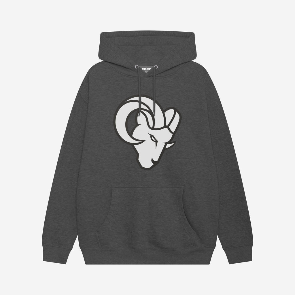 Los Angeles Rams Black & White Primary Logo Hoodie FOCO S - FOCO.com