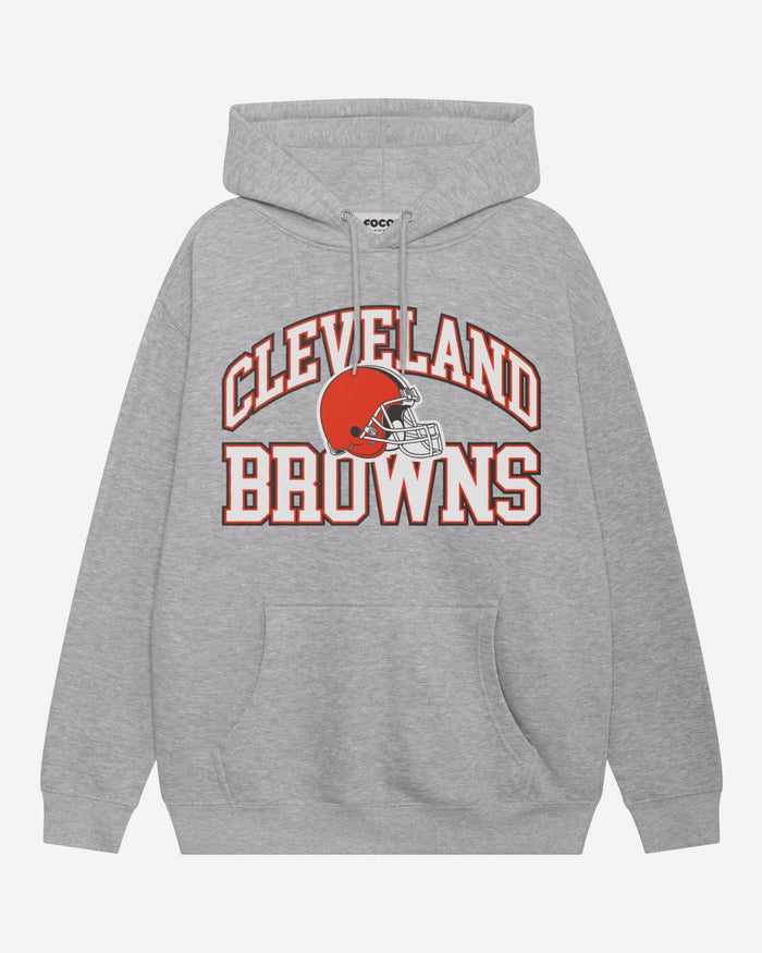 Cleveland Browns Arched Wordmark Hoodie FOCO Athletic Heather S - FOCO.com