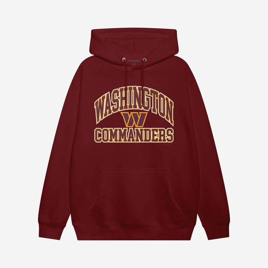 Washington Commanders Arched Wordmark Hoodie FOCO Athletic Heather S - FOCO.com