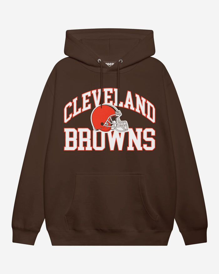 Cleveland Browns Arched Wordmark Hoodie FOCO Chestnut S - FOCO.com