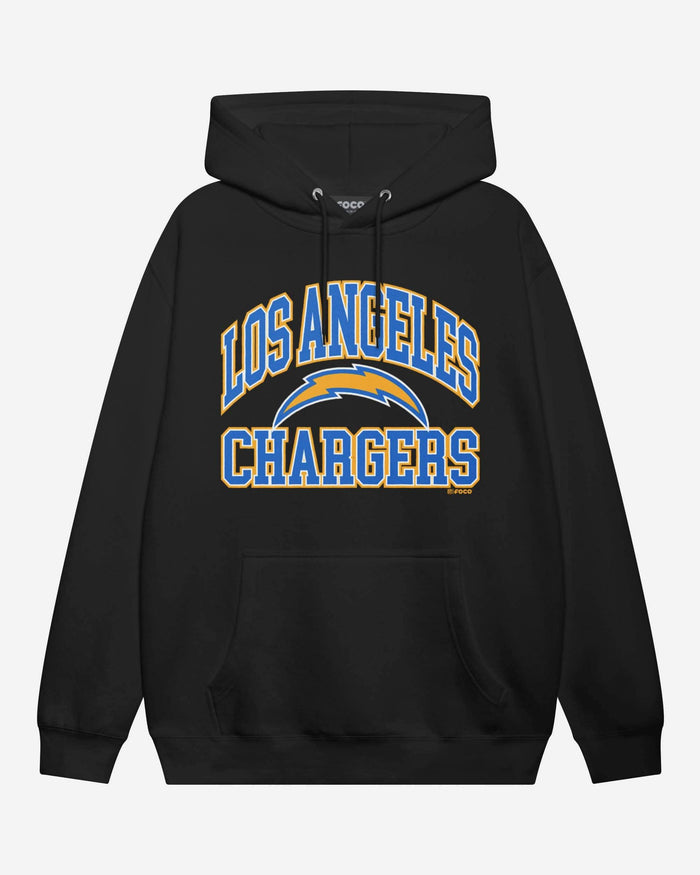 Los Angeles Chargers Arched Wordmark Hoodie FOCO Athletic Heather S - FOCO.com