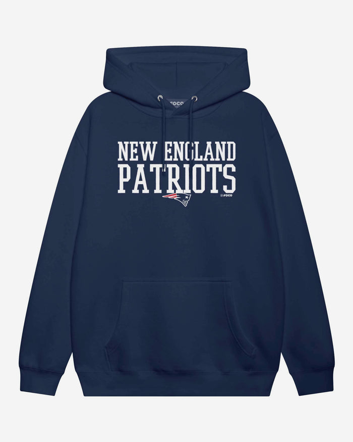 New England Patriots Bold Wordmark Hoodie FOCO Athletic Heather S - FOCO.com