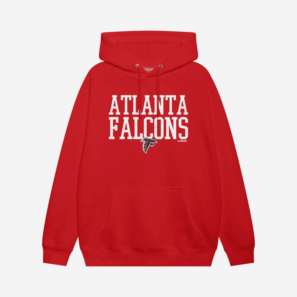 Atlanta Falcons Bold Wordmark Hoodie FOCO Athletic Heather S - FOCO.com