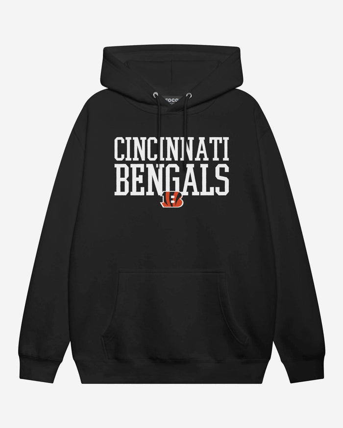 Cincinnati Bengals Bold Wordmark Hoodie FOCO Athletic Heather S - FOCO.com