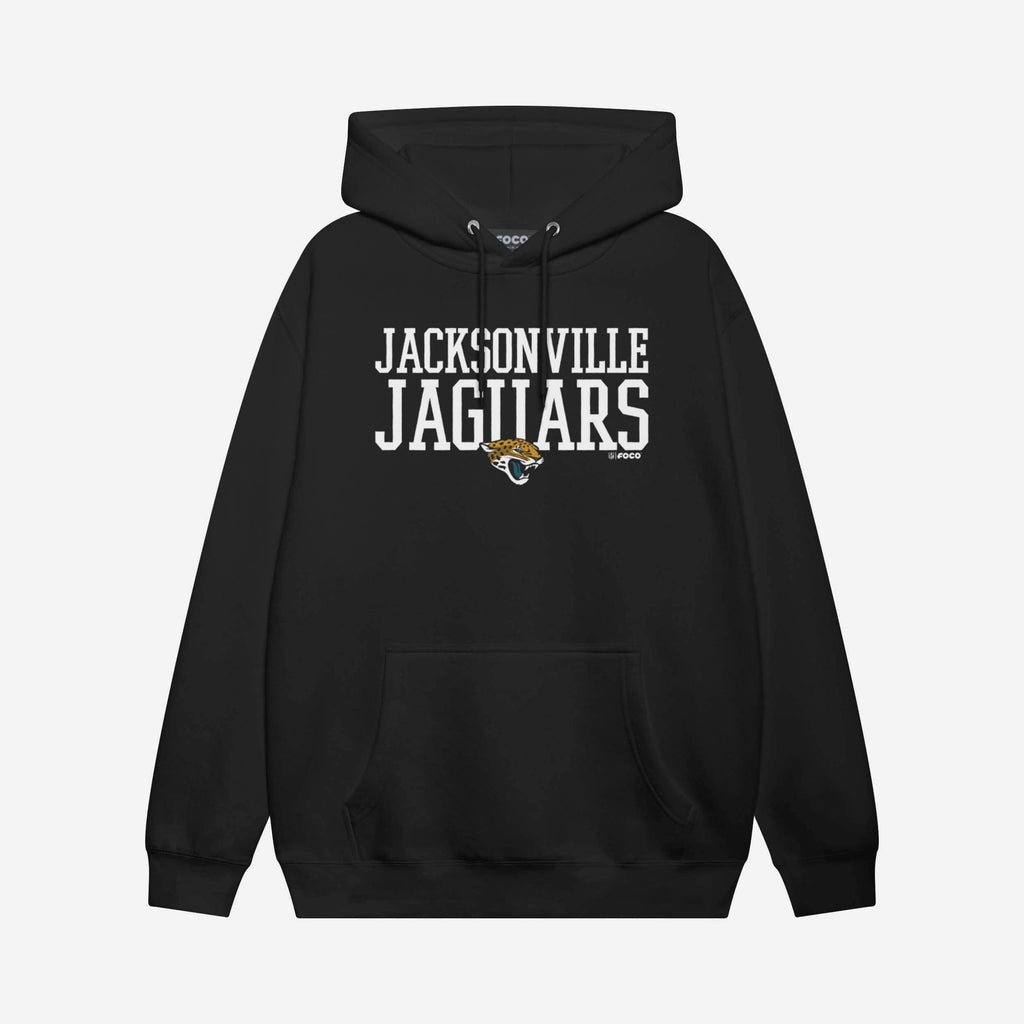 Jacksonville Jaguars Bold Wordmark Hoodie FOCO Athletic Heather S - FOCO.com
