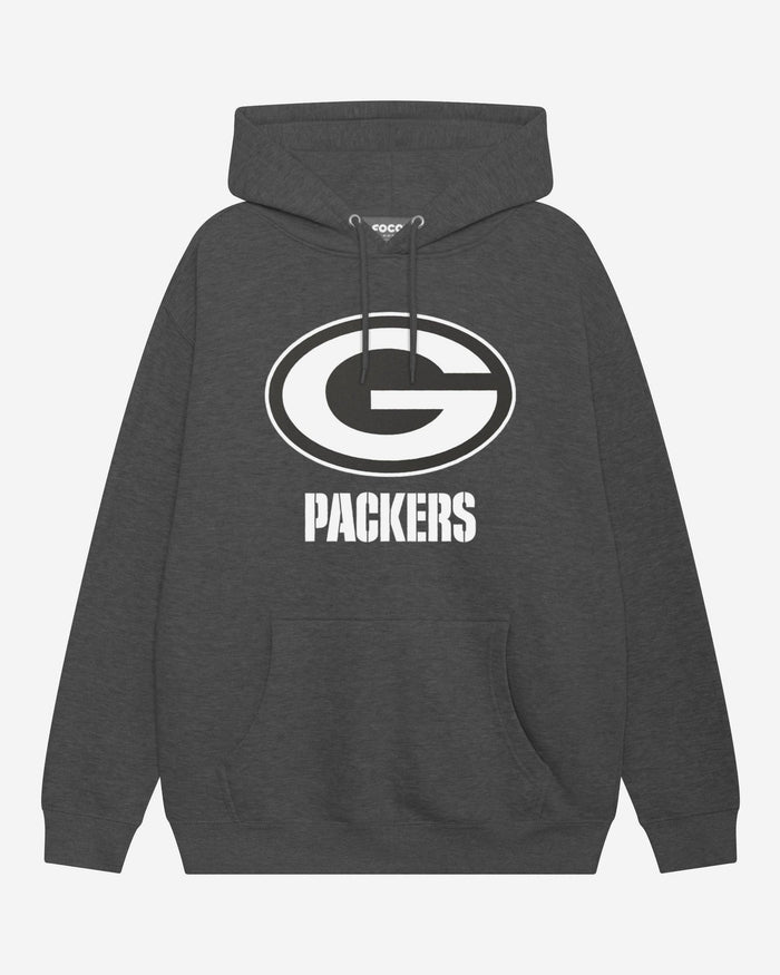 Green Bay Packers Black & White Primary Logo Hoodie FOCO S - FOCO.com