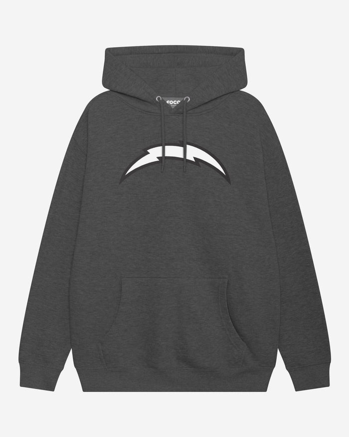 Los Angeles Chargers Black & White Primary Logo Hoodie FOCO S - FOCO.com
