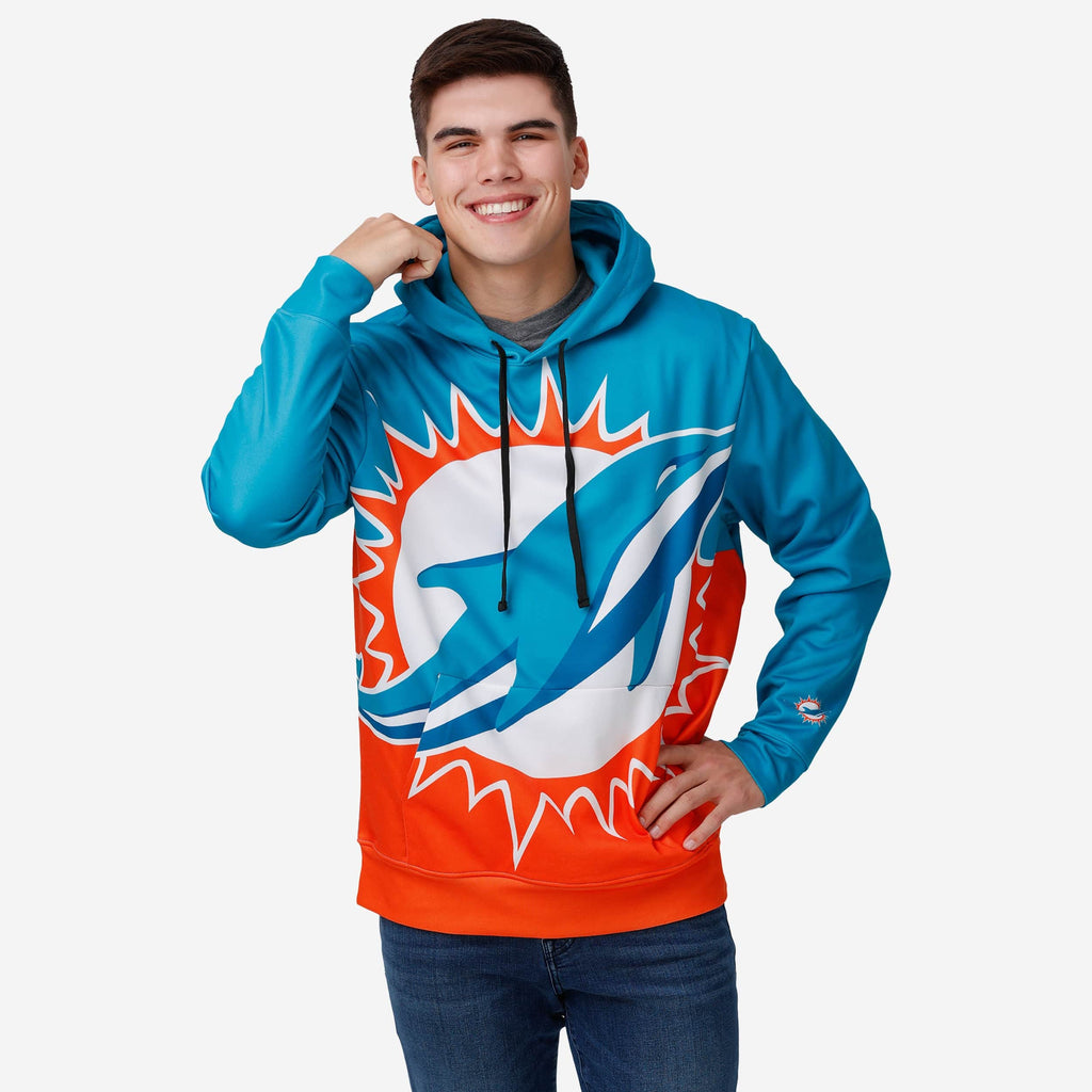 Miami Dolphins Bold Logo Hoodie FOCO S - FOCO.com