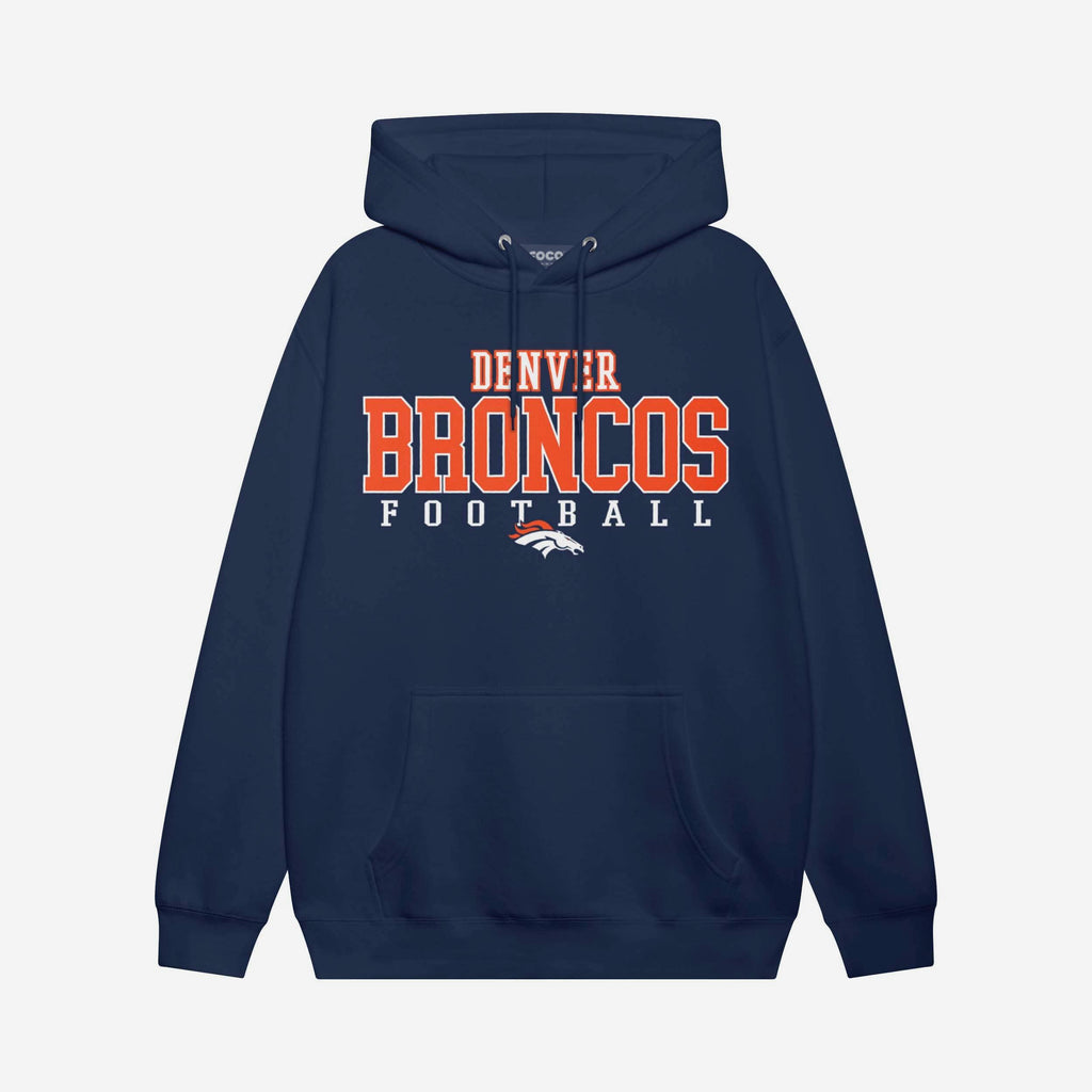 Denver Broncos Football Wordmark Hoodie FOCO S - FOCO.com