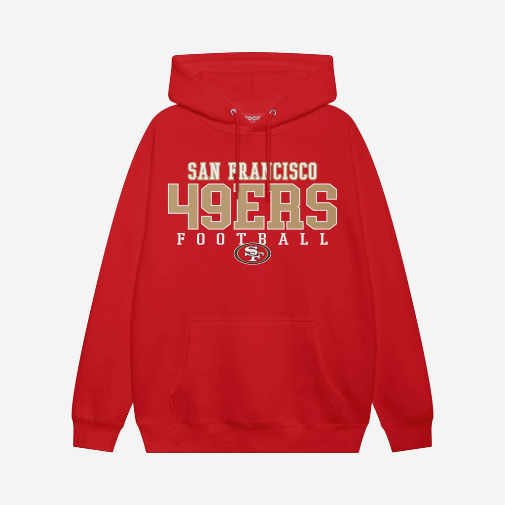 San Francisco 49ers Football Wordmark Hoodie FOCO S - FOCO.com