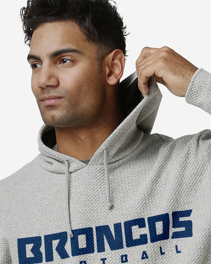 Denver Broncos Gray Woven Hoodie FOCO - FOCO.com