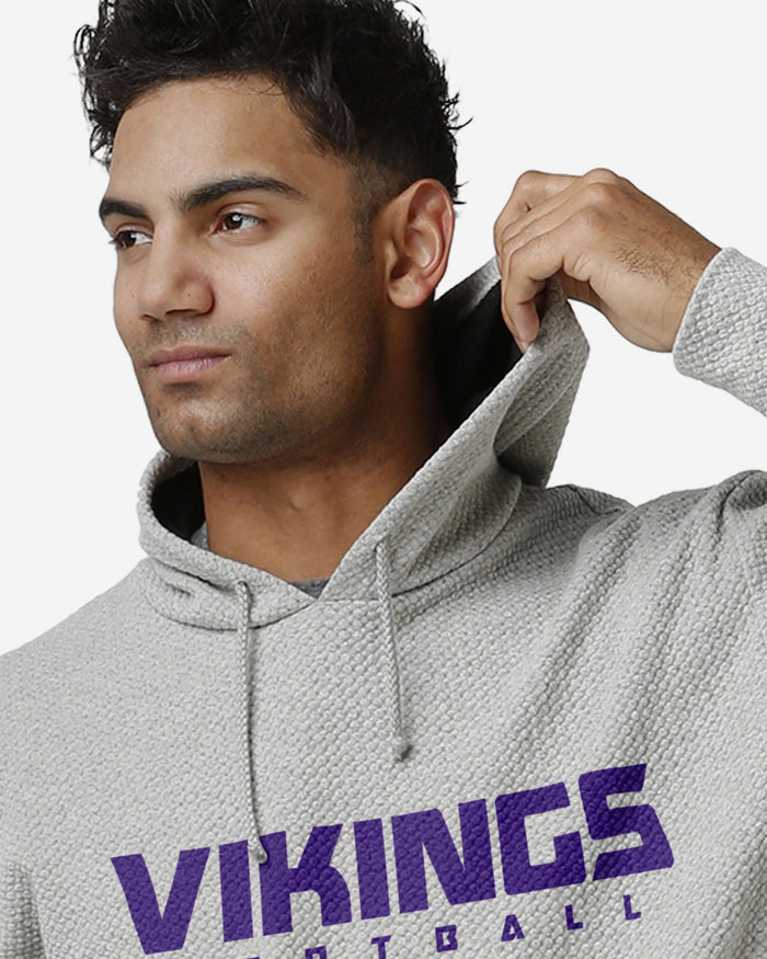 Minnesota Vikings Gray Woven Hoodie FOCO - FOCO.com