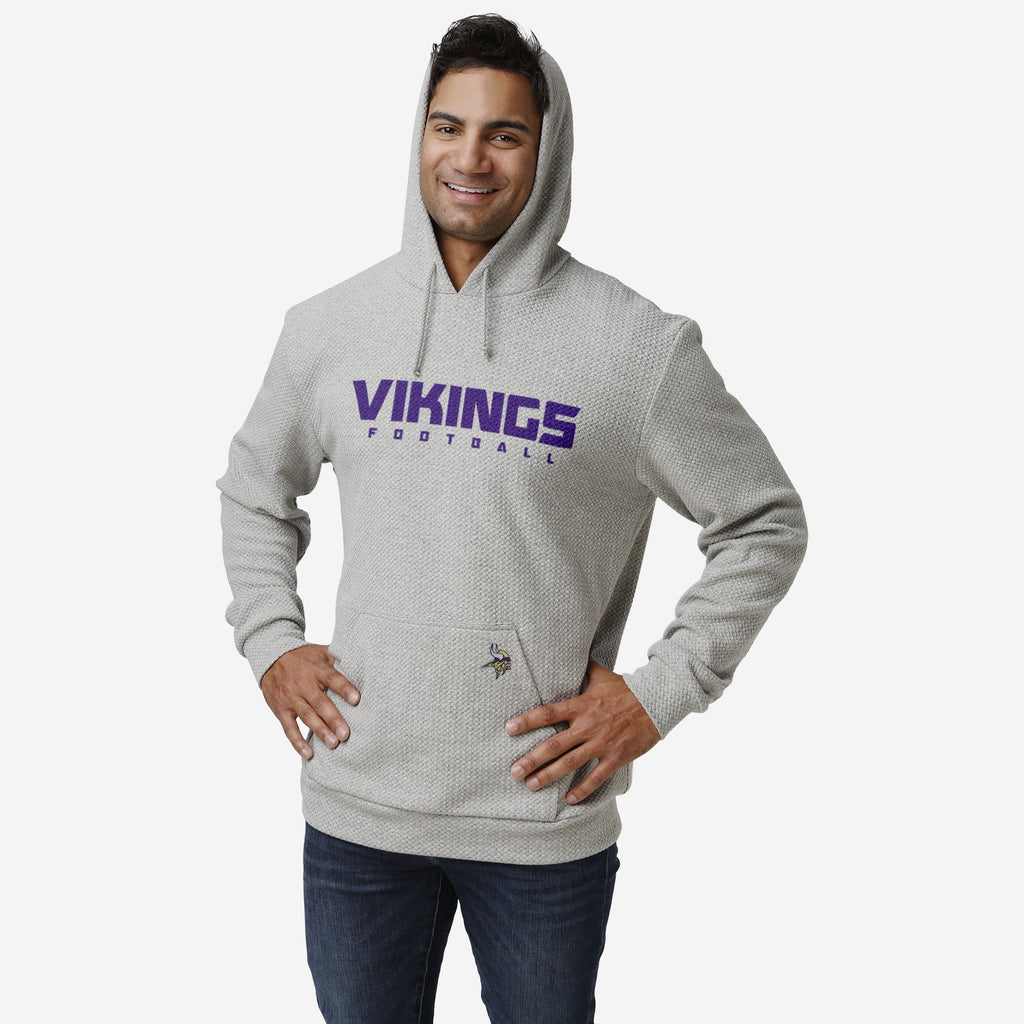 Minnesota Vikings Gray Woven Hoodie FOCO S - FOCO.com