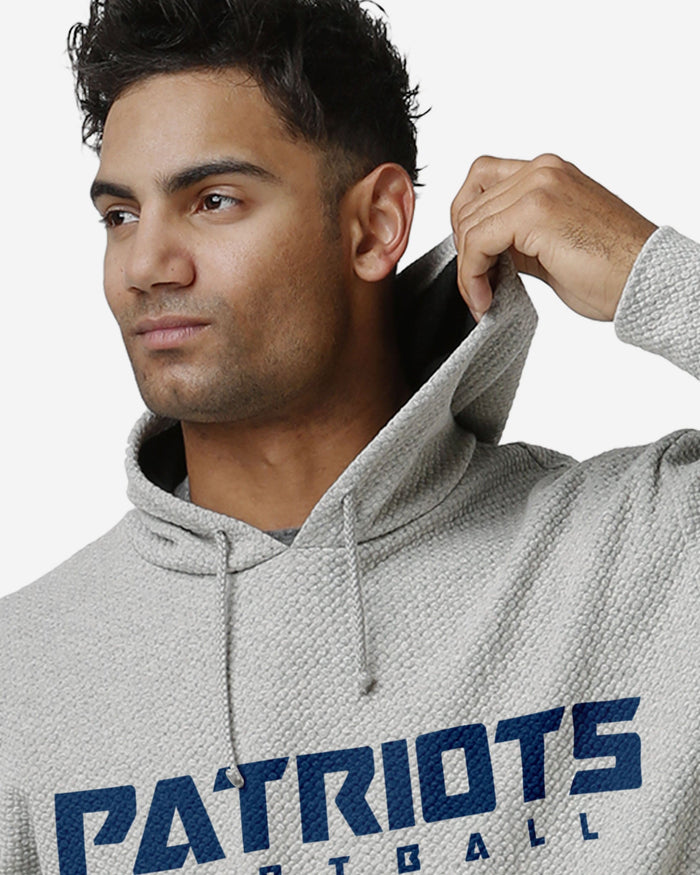 New England Patriots Gray Woven Hoodie FOCO - FOCO.com