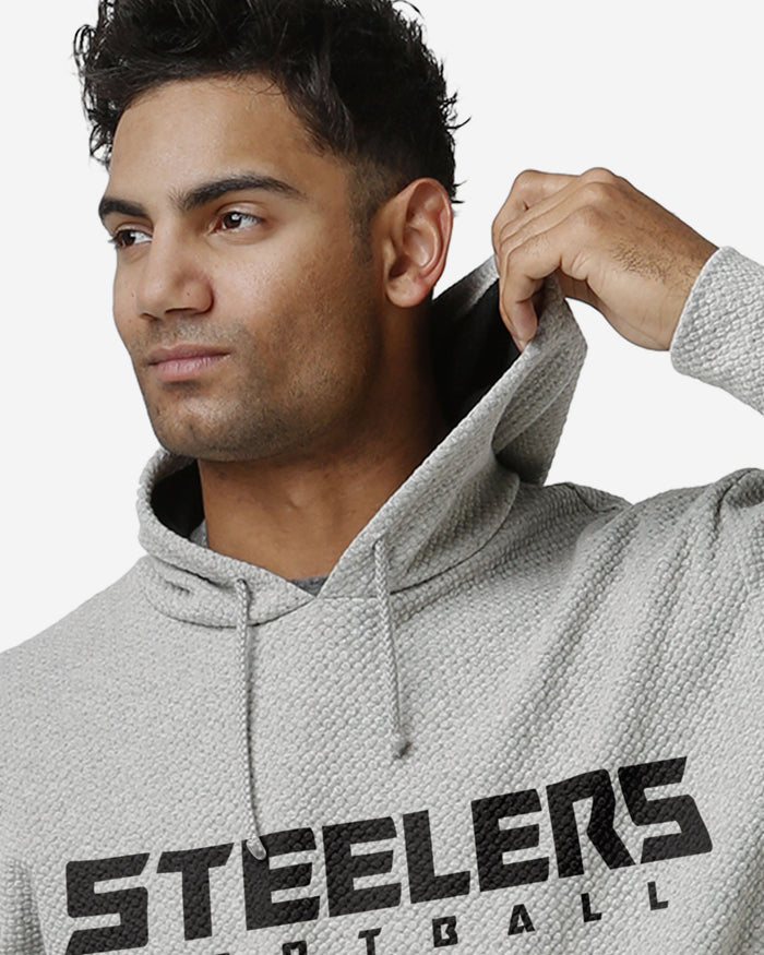 Pittsburgh Steelers Gray Woven Hoodie FOCO - FOCO.com