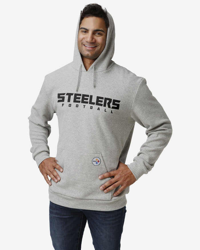 Pittsburgh Steelers Gray Woven Hoodie FOCO S - FOCO.com