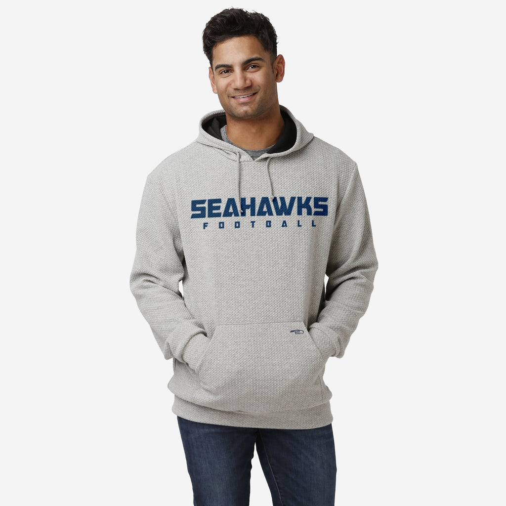 Seattle Seahawks Gray Woven Hoodie FOCO S - FOCO.com