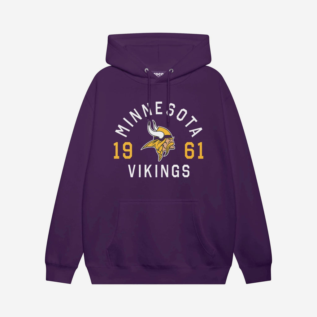 Minnesota Vikings Heritage Print Hoodie FOCO Team Purple S - FOCO.com