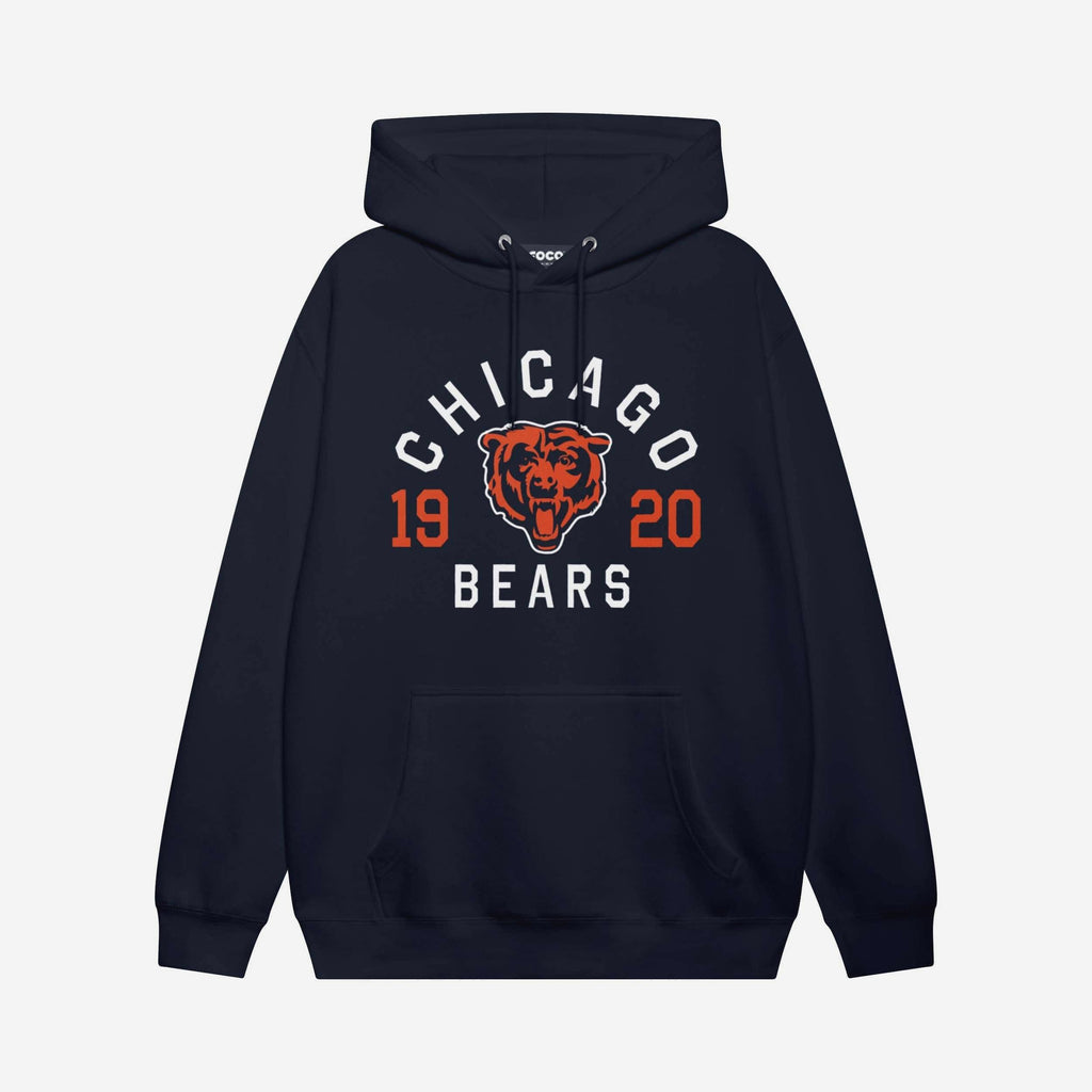 Chicago Bears Heritage Print Hoodie FOCO Navy S - FOCO.com