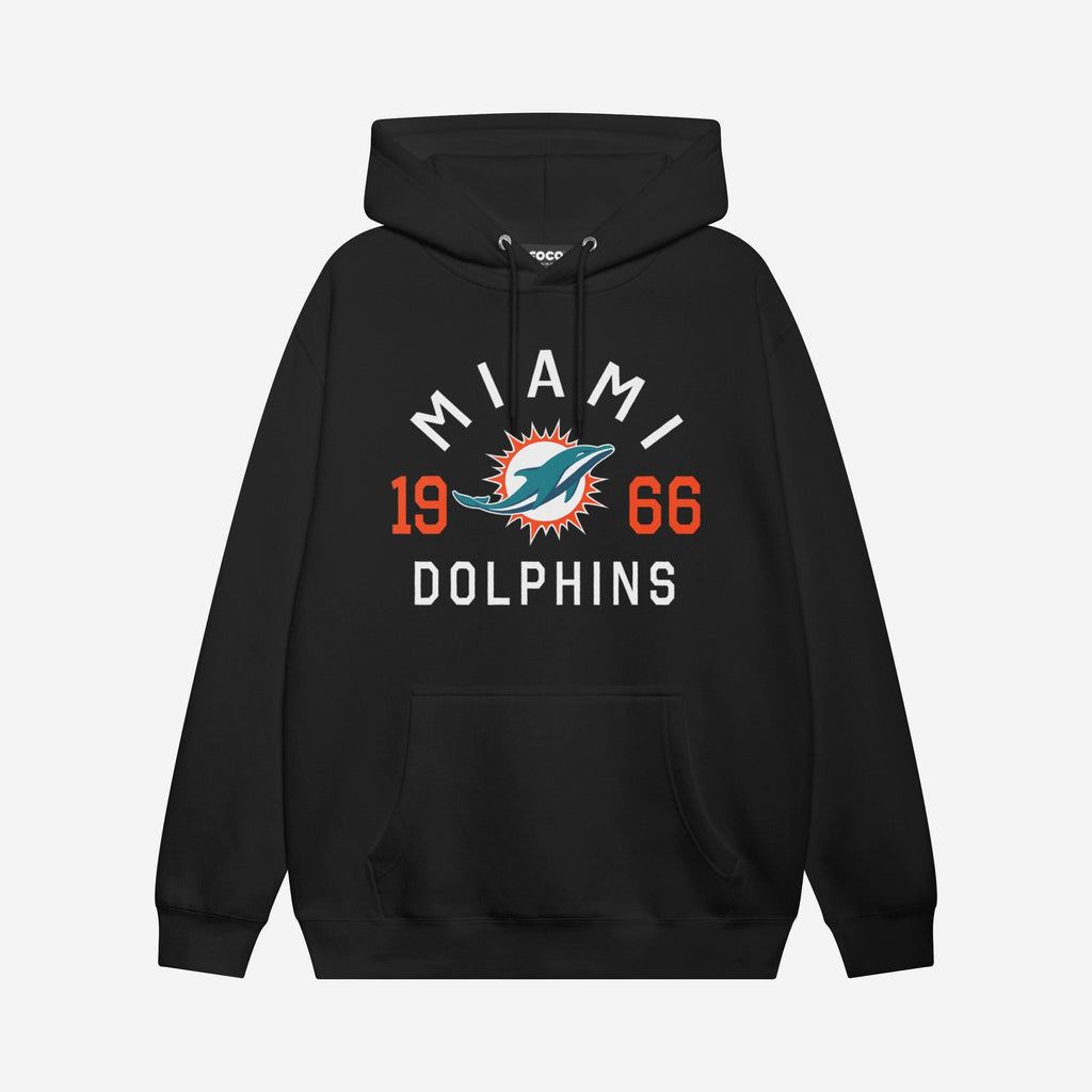 Miami Dolphins Heritage Print Hoodie FOCO Black S - FOCO.com
