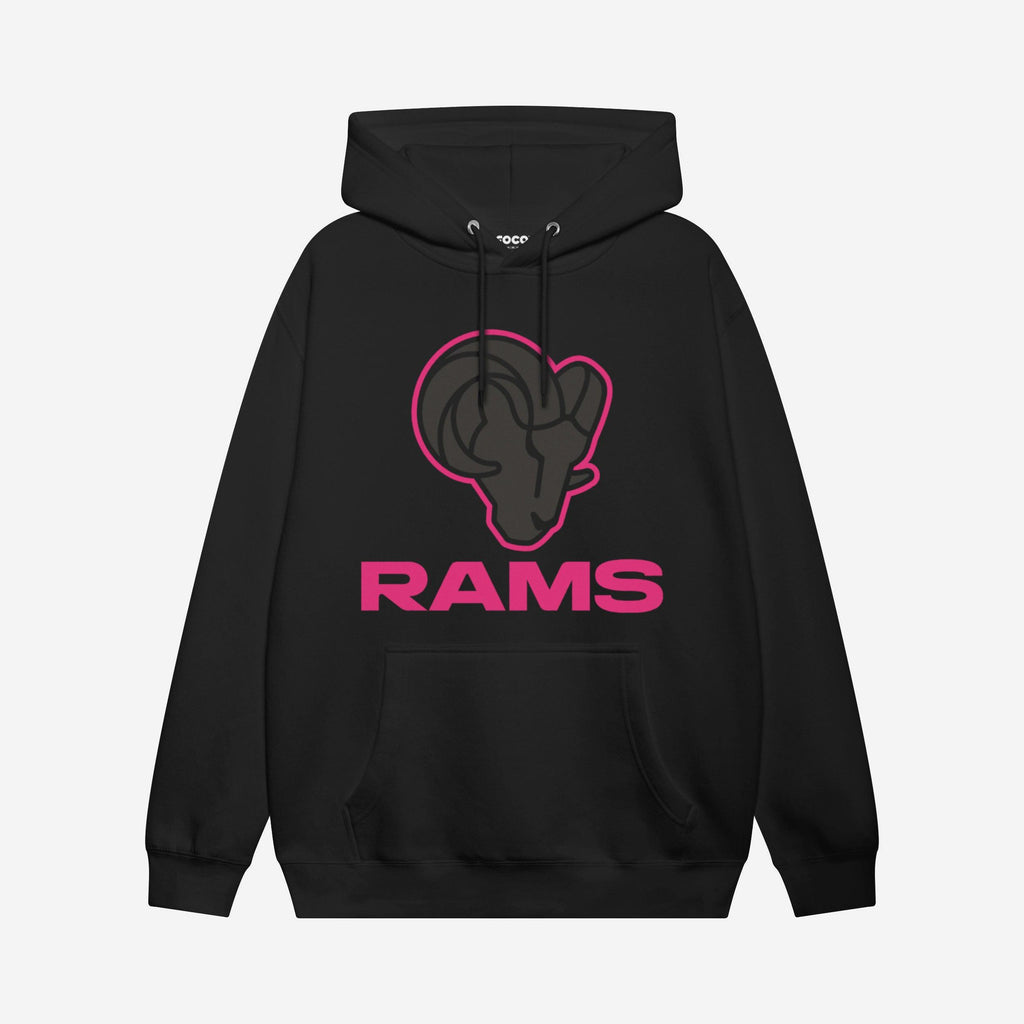 Los Angeles Rams Highlight Reel Hoodie FOCO Black/Neon Pink S - FOCO.com