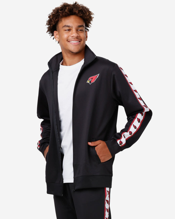 Arizona Cardinals Stripe Logo Track Jacket FOCO - FOCO.com