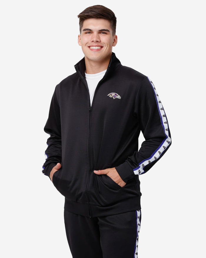 Baltimore Ravens Stripe Logo Track Jacket FOCO S - FOCO.com