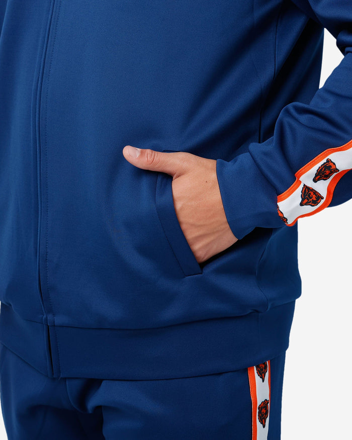 Chicago Bears Stripe Logo Track Jacket FOCO - FOCO.com