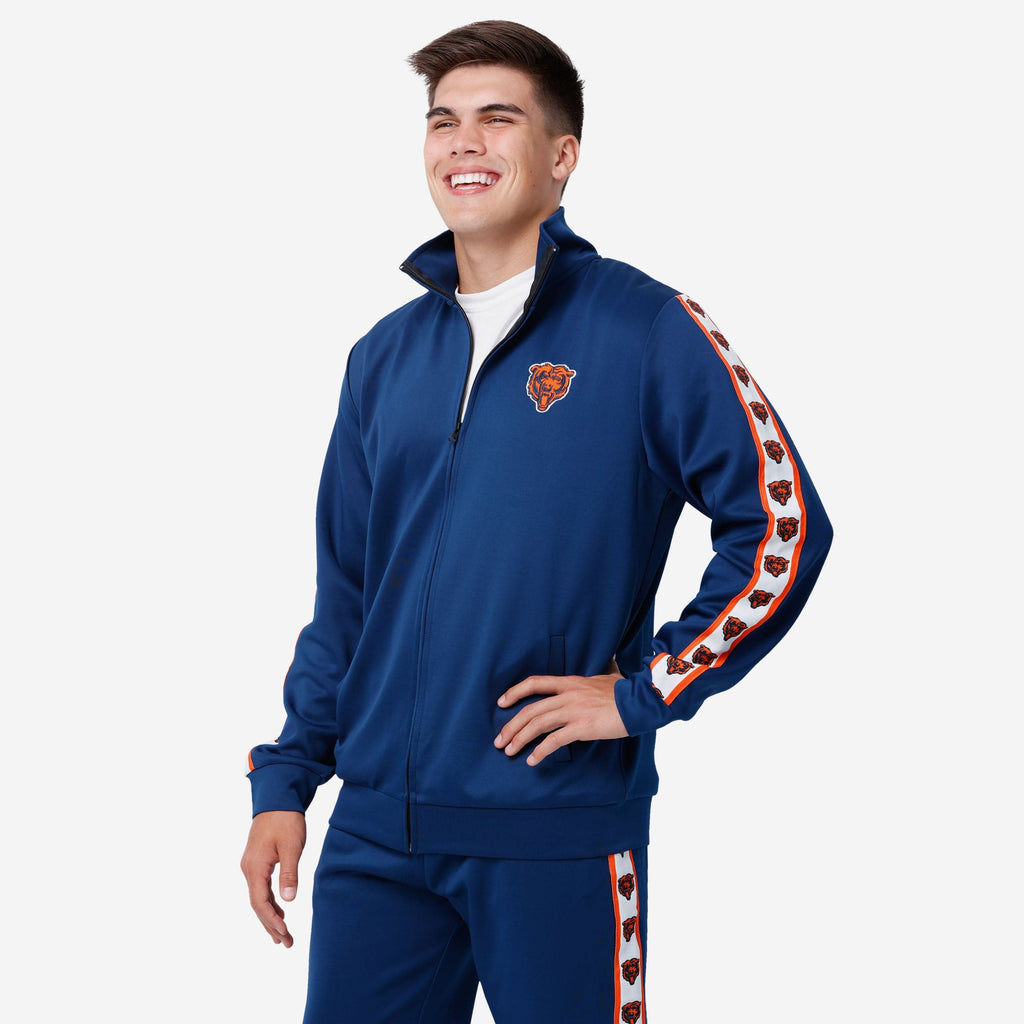 Chicago Bears Stripe Logo Track Jacket FOCO S - FOCO.com