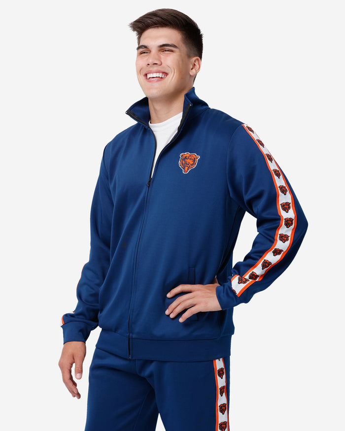 Chicago Bears Stripe Logo Track Jacket FOCO S - FOCO.com