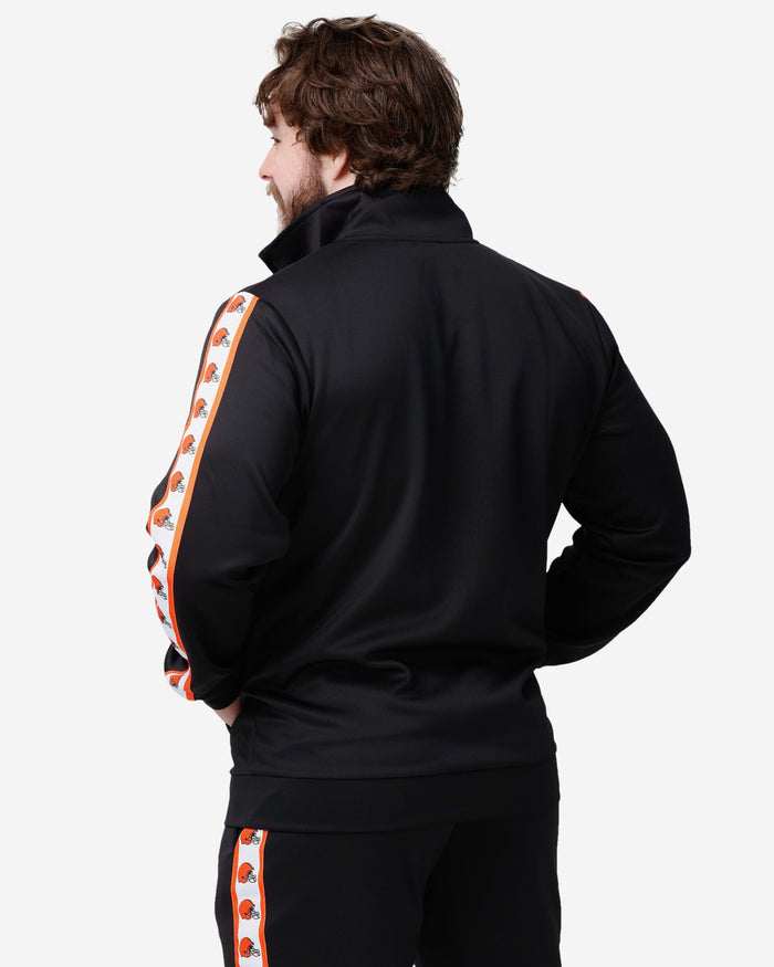 Cleveland Browns Stripe Logo Track Jacket FOCO - FOCO.com