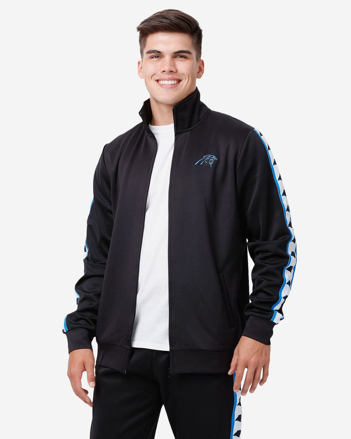 Carolina Panthers Stripe Logo Track Jacket FOCO - FOCO.com