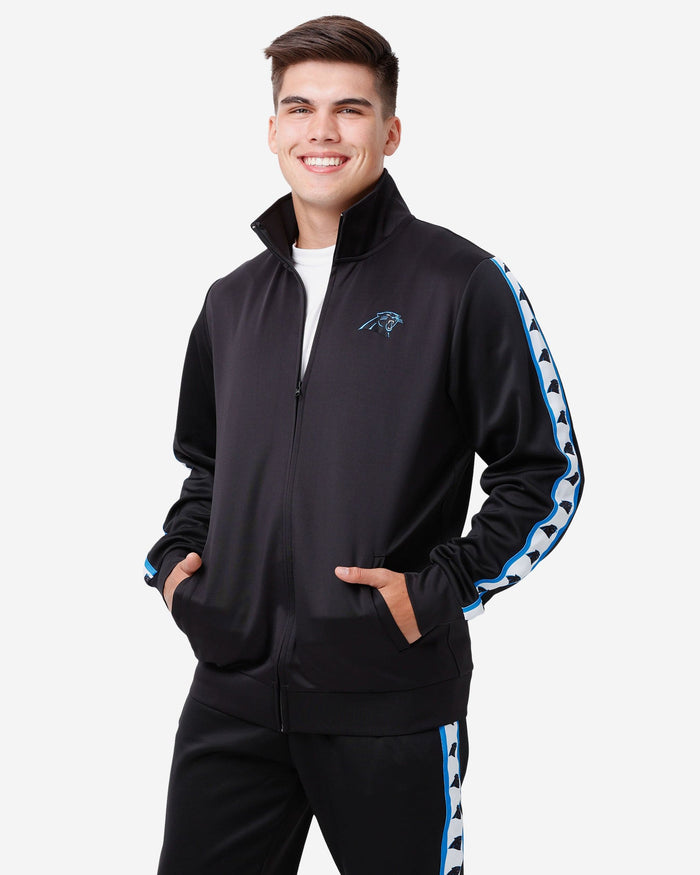 Carolina Panthers Stripe Logo Track Jacket FOCO S - FOCO.com