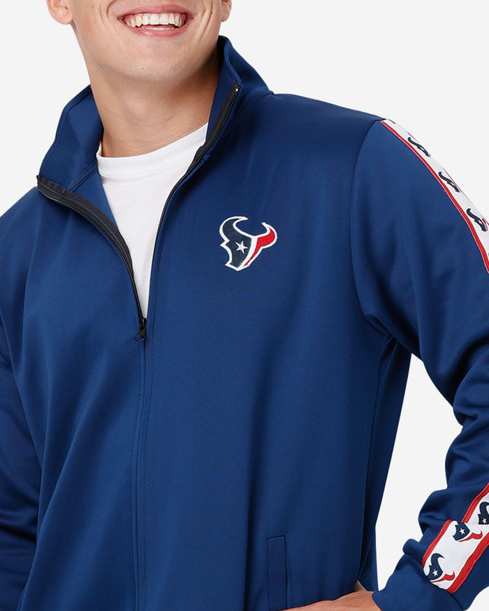 Houston Texans Stripe Logo Track Jacket FOCO - FOCO.com