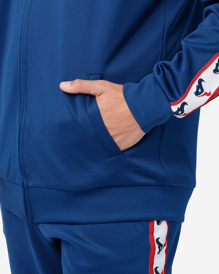 Houston Texans Stripe Logo Track Jacket FOCO - FOCO.com