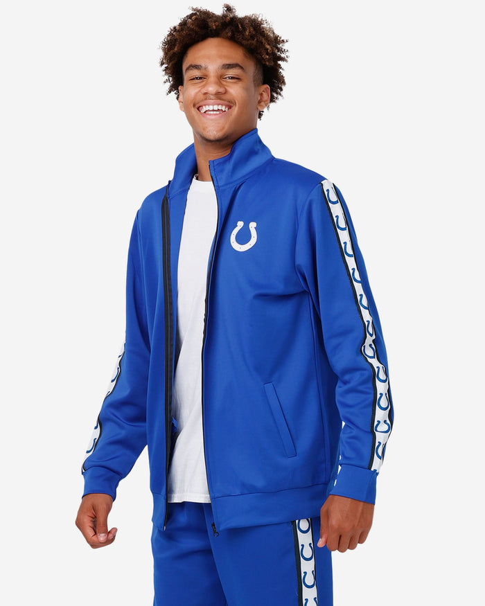 Indianapolis Colts Stripe Logo Track Jacket FOCO - FOCO.com