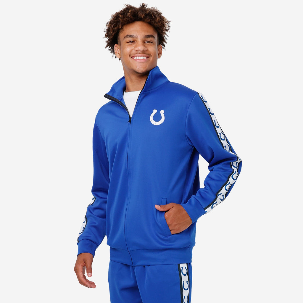 Indianapolis Colts Stripe Logo Track Jacket FOCO S - FOCO.com