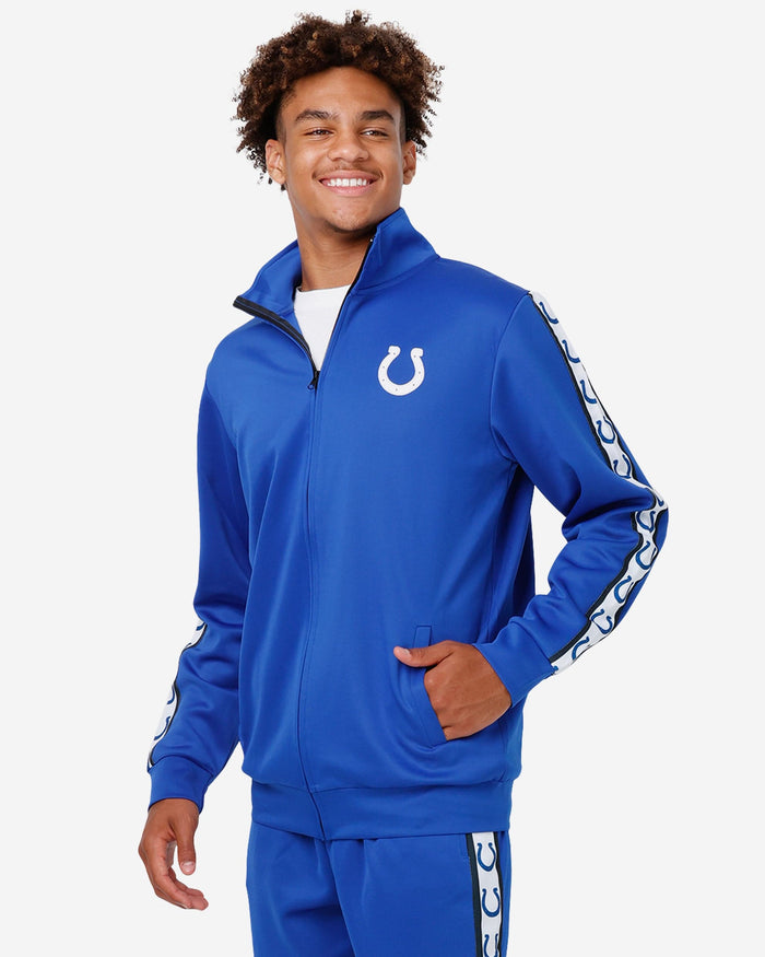 Indianapolis Colts Stripe Logo Track Jacket FOCO S - FOCO.com