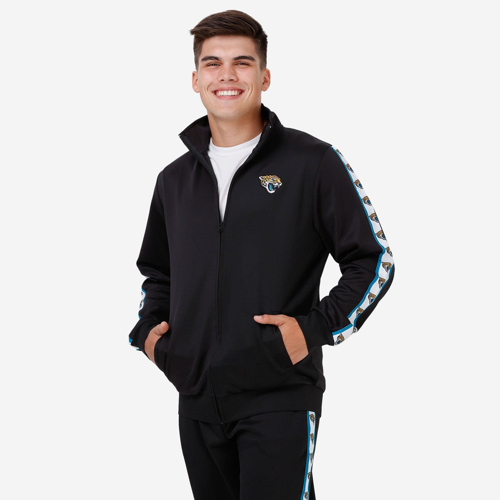 Jacksonville Jaguars Stripe Logo Track Jacket FOCO S - FOCO.com