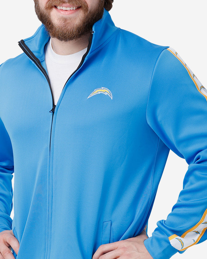 Los Angeles Chargers Stripe Logo Track Jacket FOCO - FOCO.com