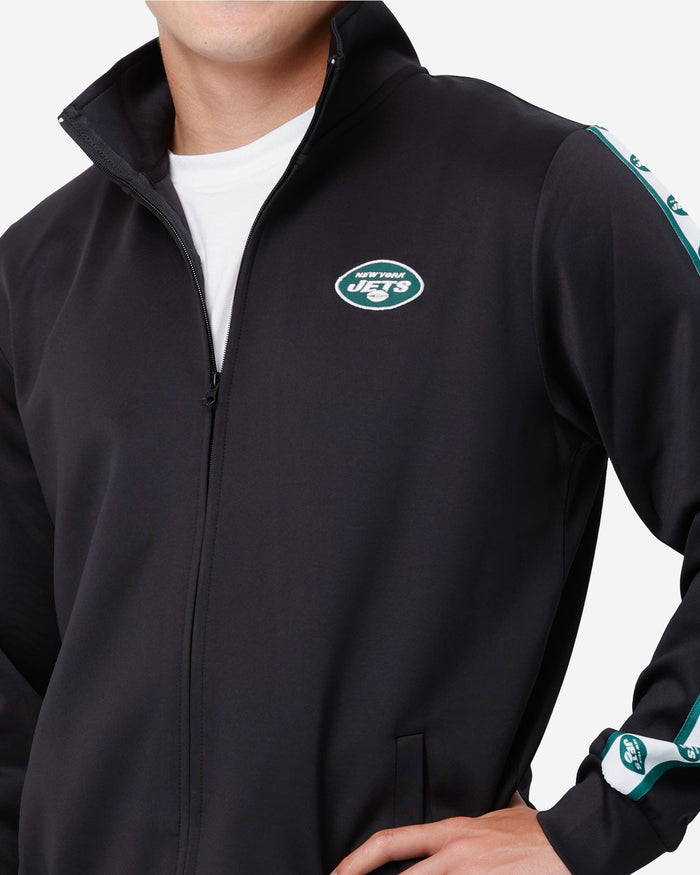 New York Jets Stripe Logo Track Jacket FOCO - FOCO.com