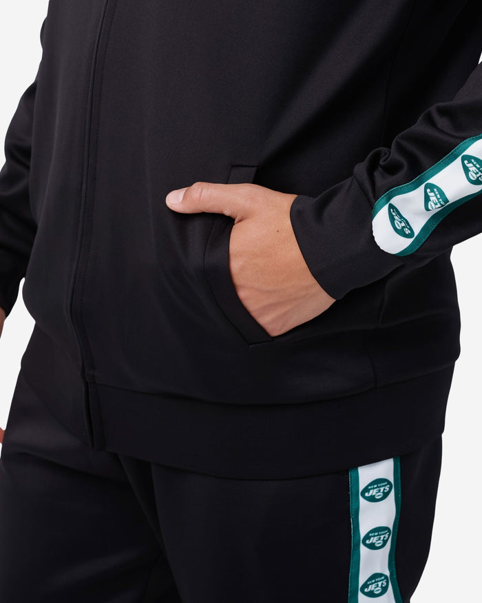 New York Jets Stripe Logo Track Jacket FOCO - FOCO.com